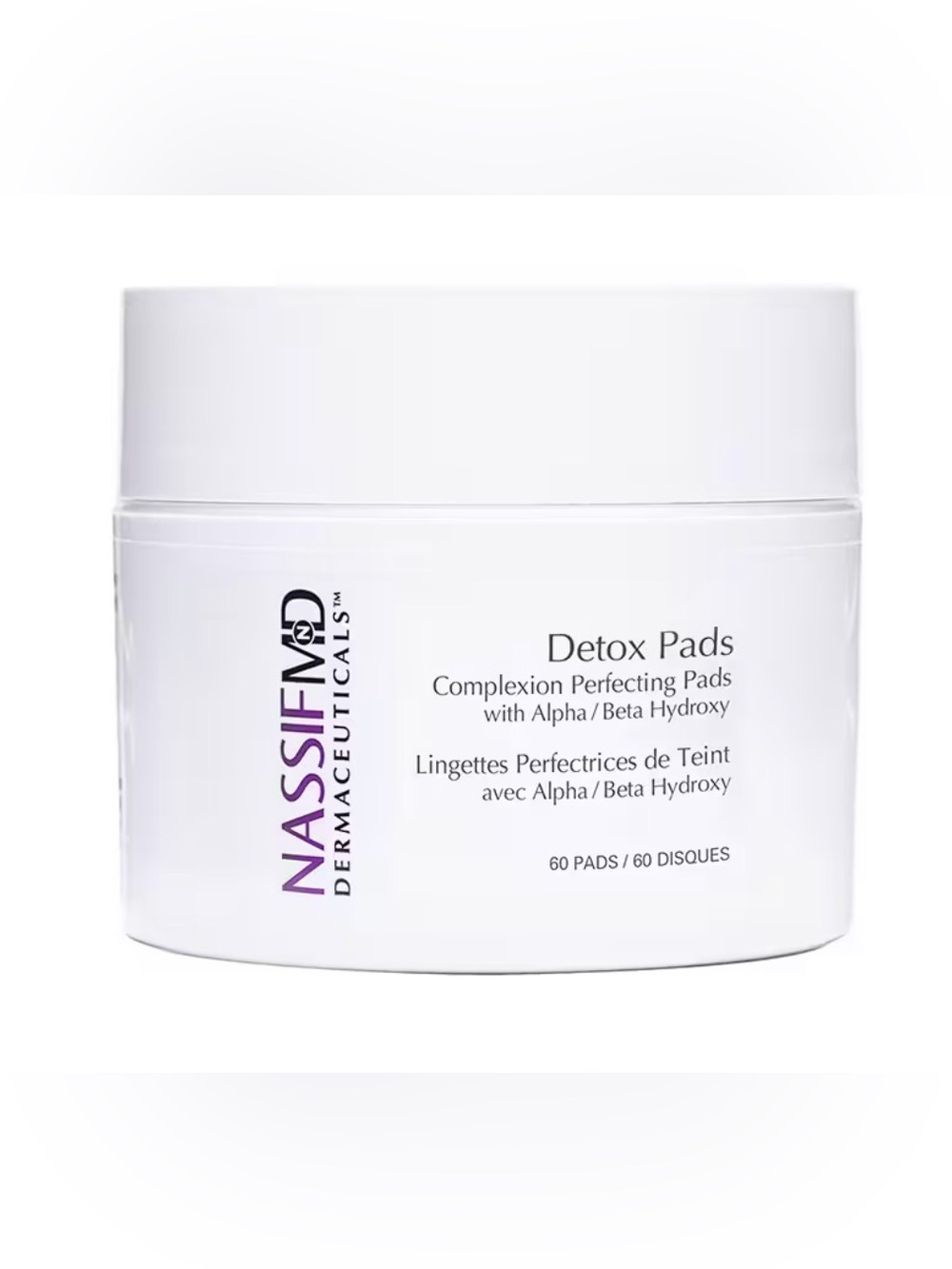 NASSIFMD Detox Pads - Gentle  NEW Unopened - 60 Pads